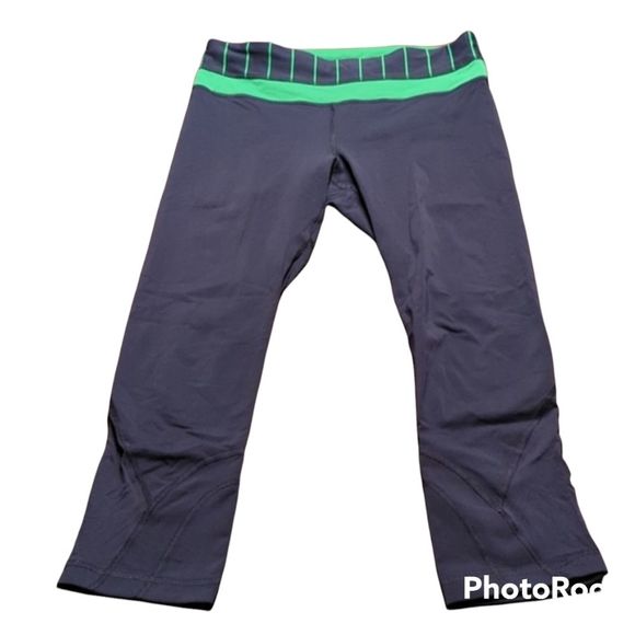 lululemon athletica Pants - Lululemon Navy and Green Capris